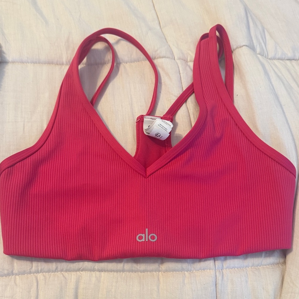 ALO Yoga Vibrant Pink Sports Bra